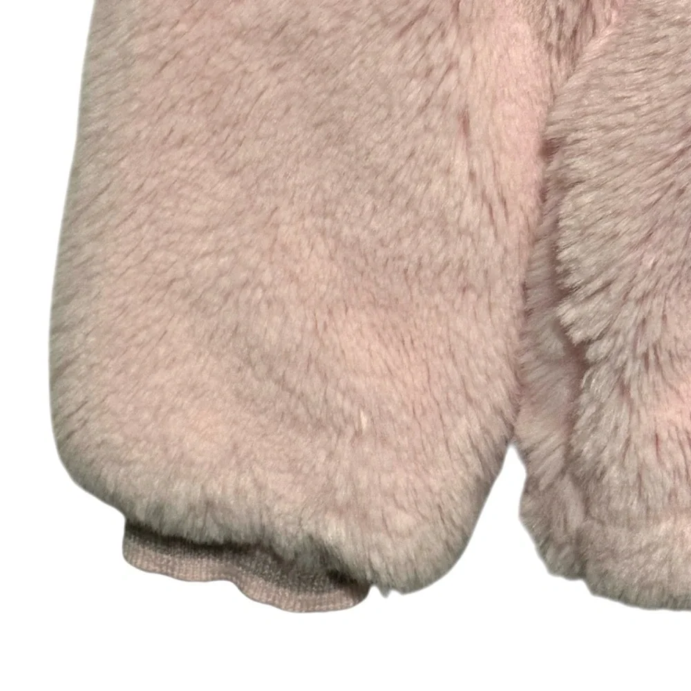 Splendid Plush Jacket Ombré Pink Faux Fur Soft Cozy Zip Hoodie Girls Size 4
